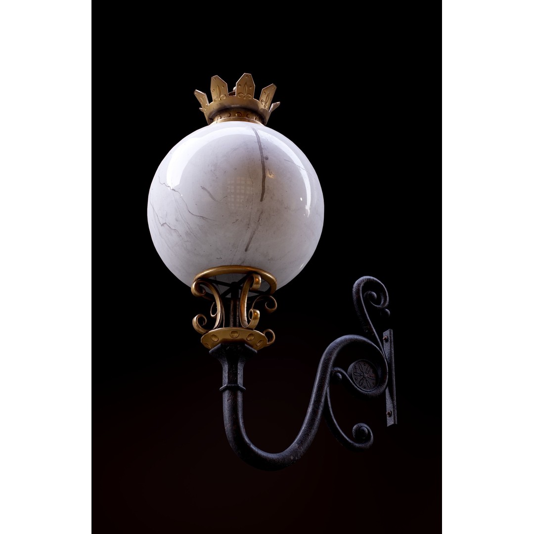 Victorian Street Lantern 3D Model – Low Poly Game Asset, FBX - View 8