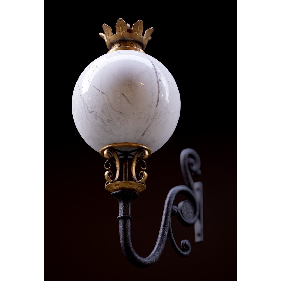 Victorian Street Lantern 3D Model – Low Poly Game Asset, FBX - View 9