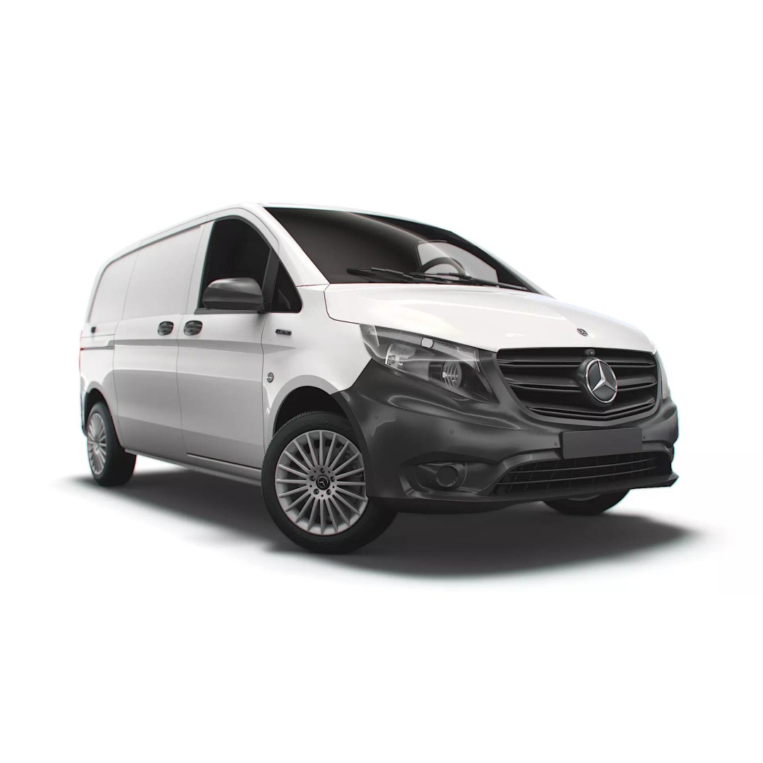 Mercedes Benz E Vito Panel Van 3D Model – High Poly Utility Vehicle, FBX - View 2