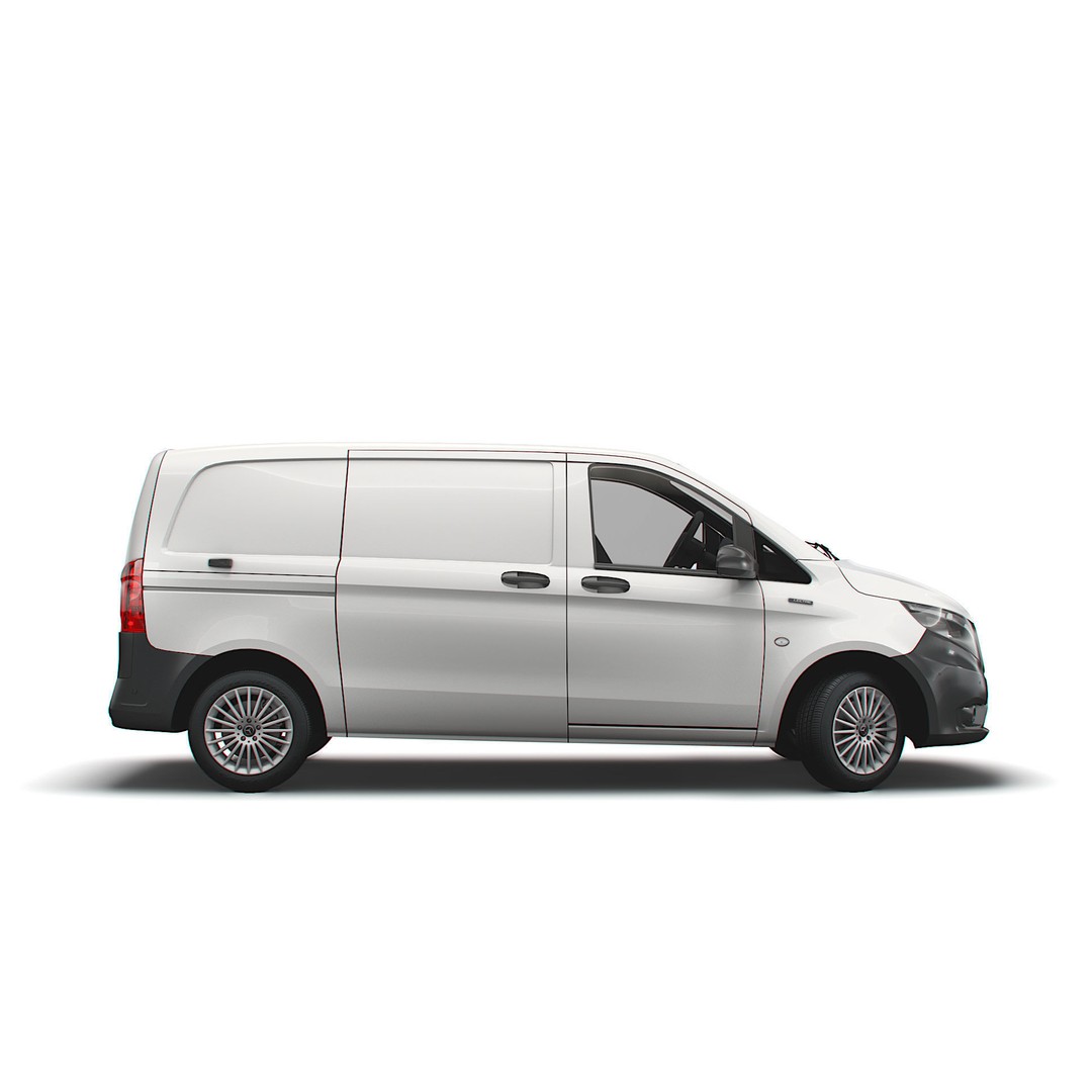 Mercedes Benz E Vito Panel Van 3D Model – High Poly Utility Vehicle, FBX - View 3