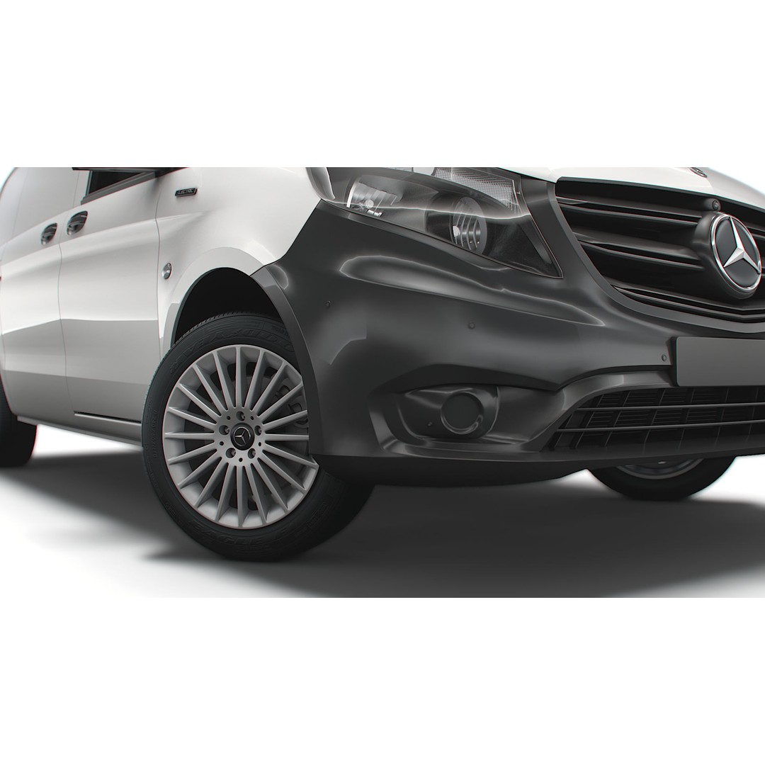 Mercedes Benz E Vito Panel Van 3D Model – High Poly Utility Vehicle, FBX - View 7