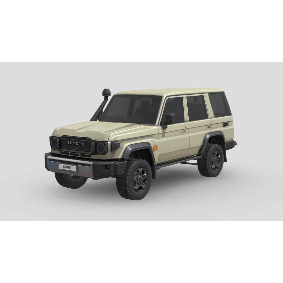 Toyota Land Cruiser 70 GXL 3D Model – Low Poly Game Asset, FBX - View 2