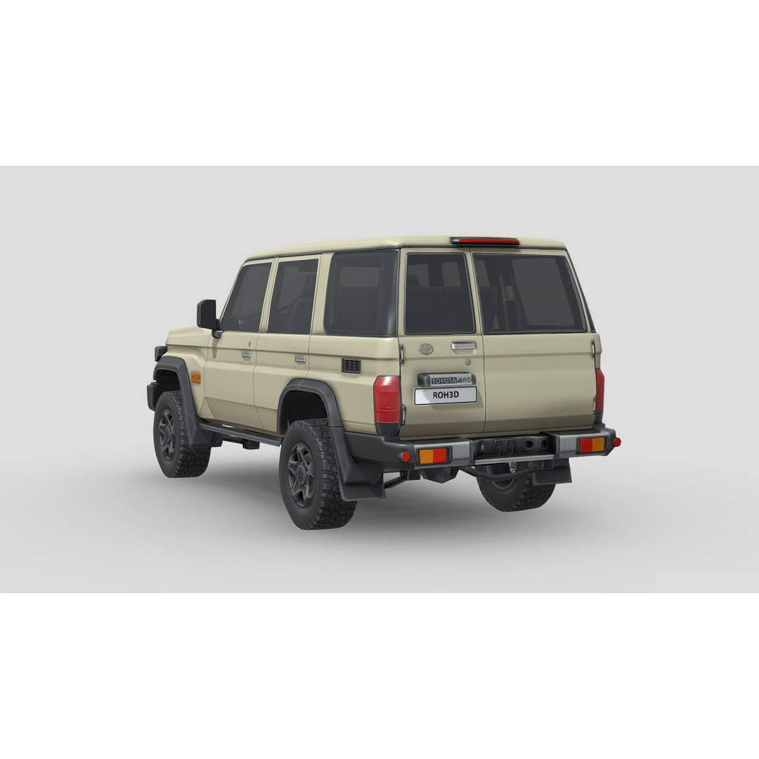 Toyota Land Cruiser 70 GXL 3D Model – Low Poly Game Asset, FBX - View 3