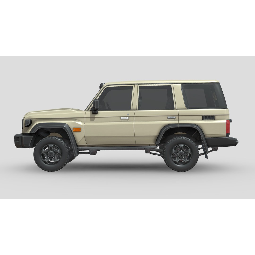 Toyota Land Cruiser 70 GXL 3D Model – Low Poly Game Asset, FBX - View 4