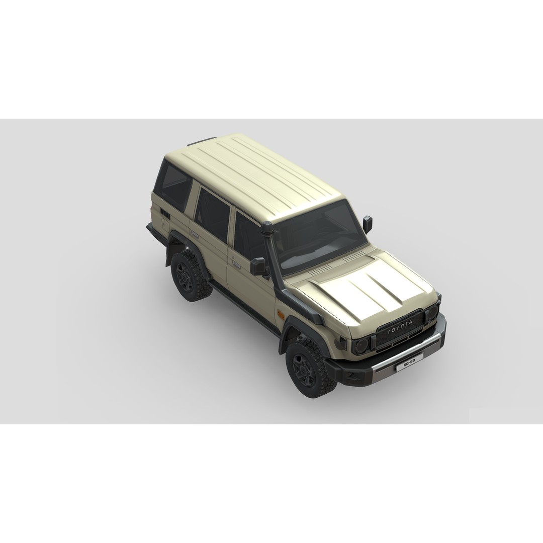 Toyota Land Cruiser 70 GXL 3D Model – Low Poly Game Asset, FBX - View 5