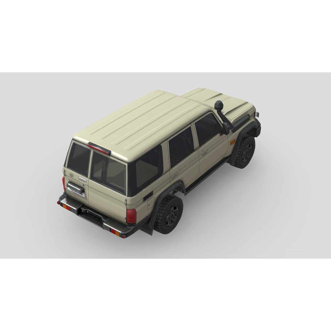 Toyota Land Cruiser 70 GXL 3D Model – Low Poly Game Asset, FBX - View 6