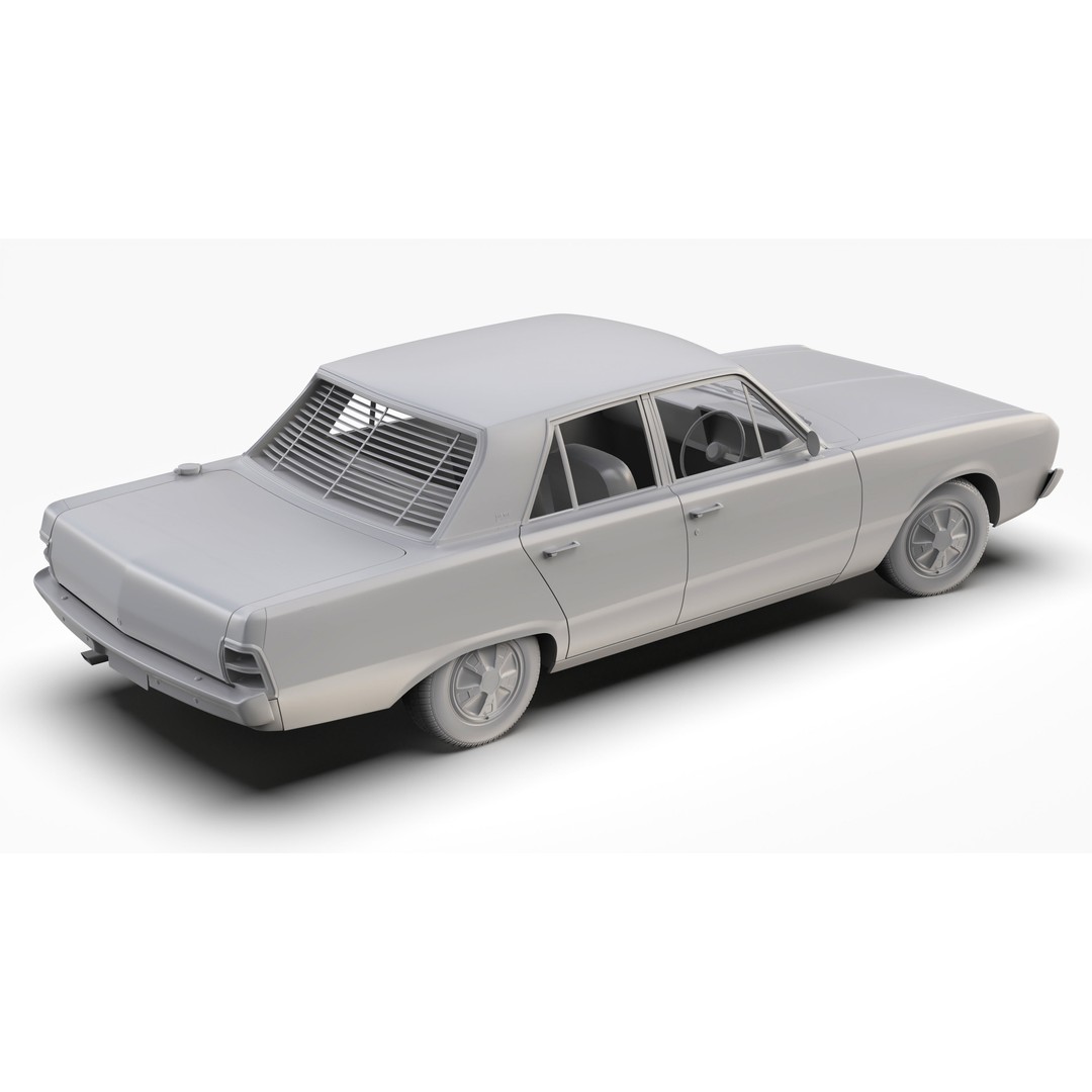Chrysler Valiant Pacer VG 1970 3D Model – High Poly Game Asset, FBX & OBJ - View 13