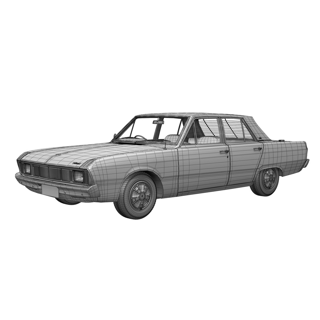 Chrysler Valiant Pacer VG 1970 3D Model – High Poly Game Asset, FBX & OBJ - View 19
