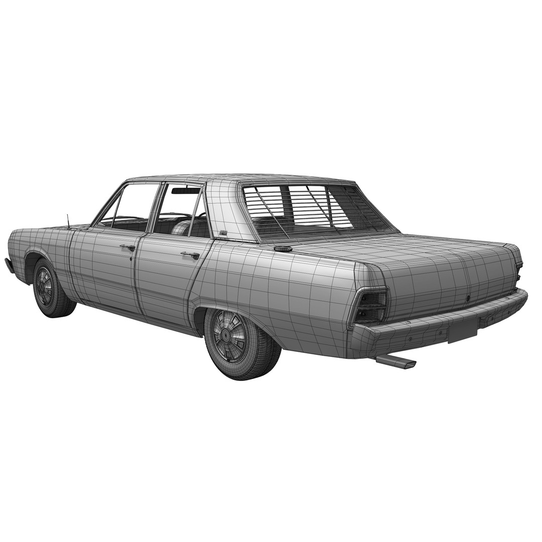 Chrysler Valiant Pacer VG 1970 3D Model – High Poly Game Asset, FBX & OBJ - View 20