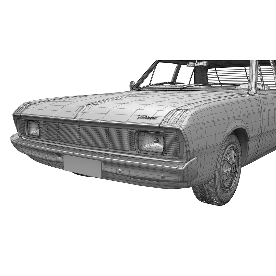 Chrysler Valiant Pacer VG 1970 3D Model – High Poly Game Asset, FBX & OBJ - View 22