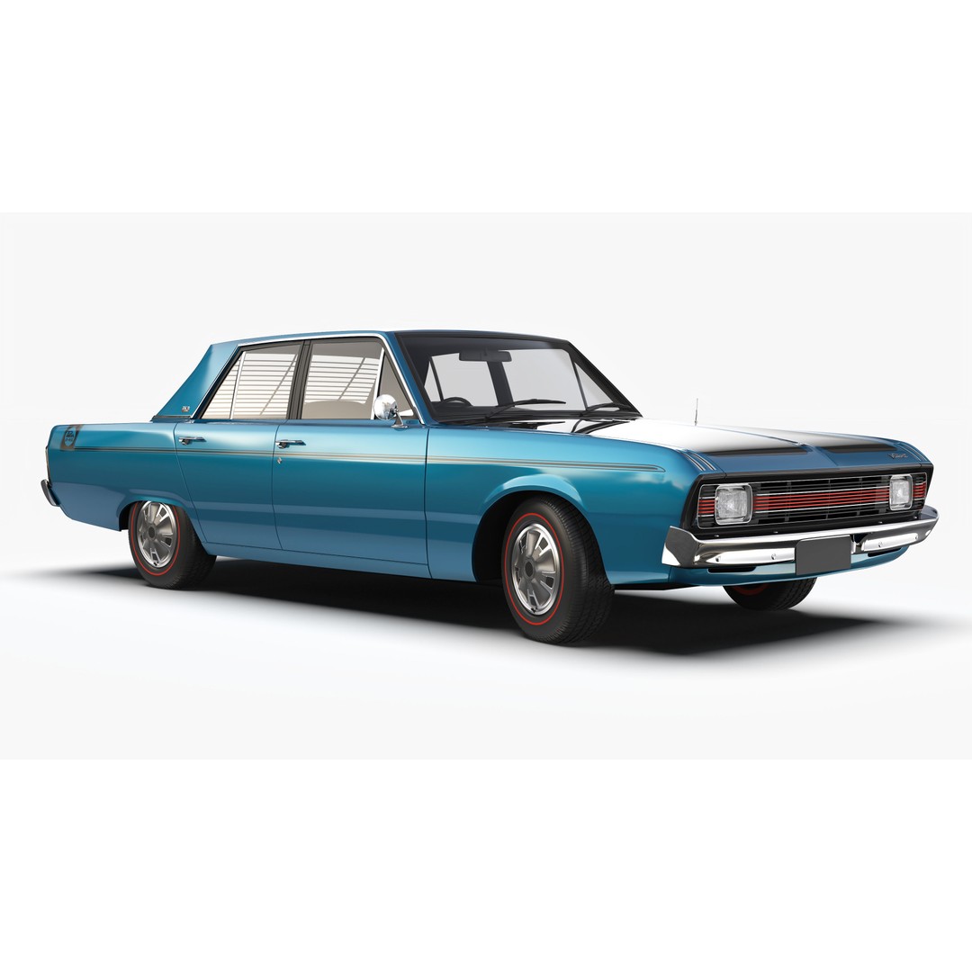 Chrysler Valiant Pacer VG 1970 3D Model – High Poly Game Asset, FBX & OBJ - View 6