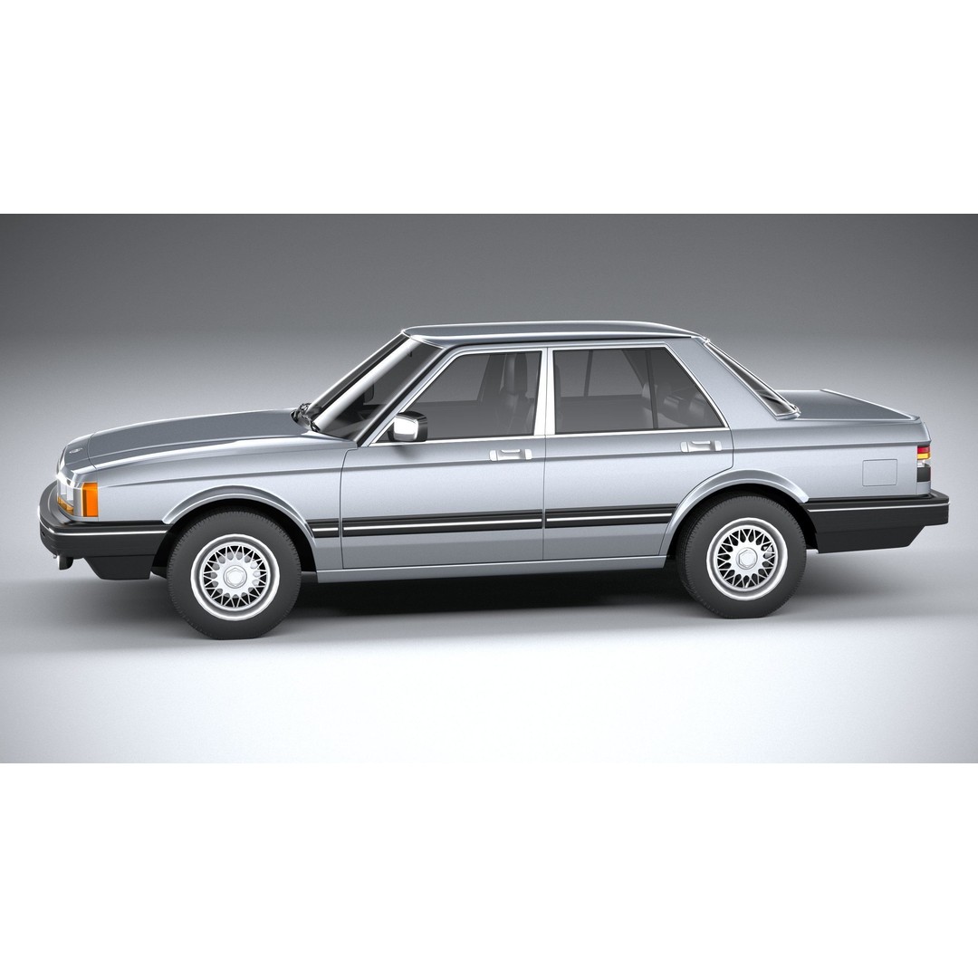 1980 Generic Sedan 3D Model – High Poly Car Asset, FBX, OBJ - View 10