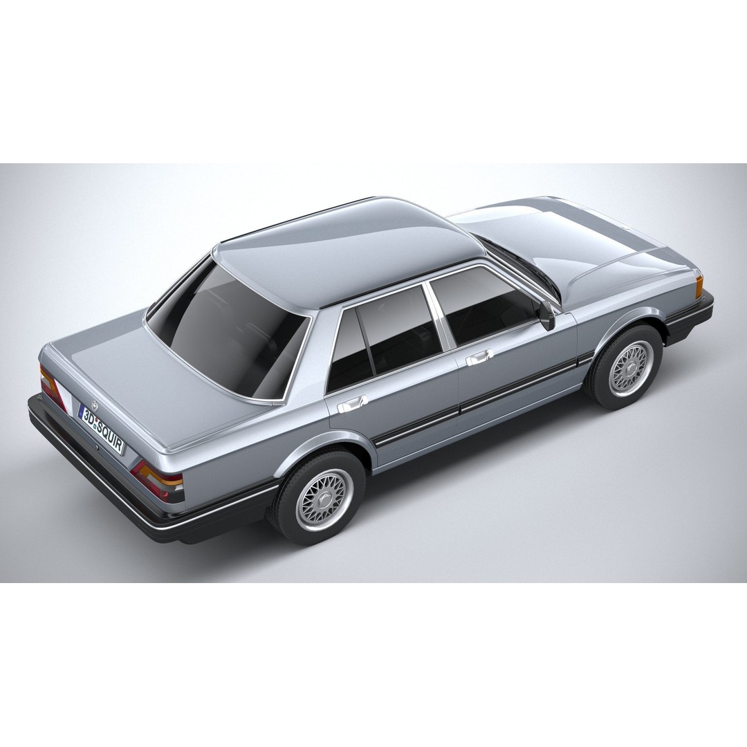 1980 Generic Sedan 3D Model – High Poly Car Asset, FBX, OBJ - View 12