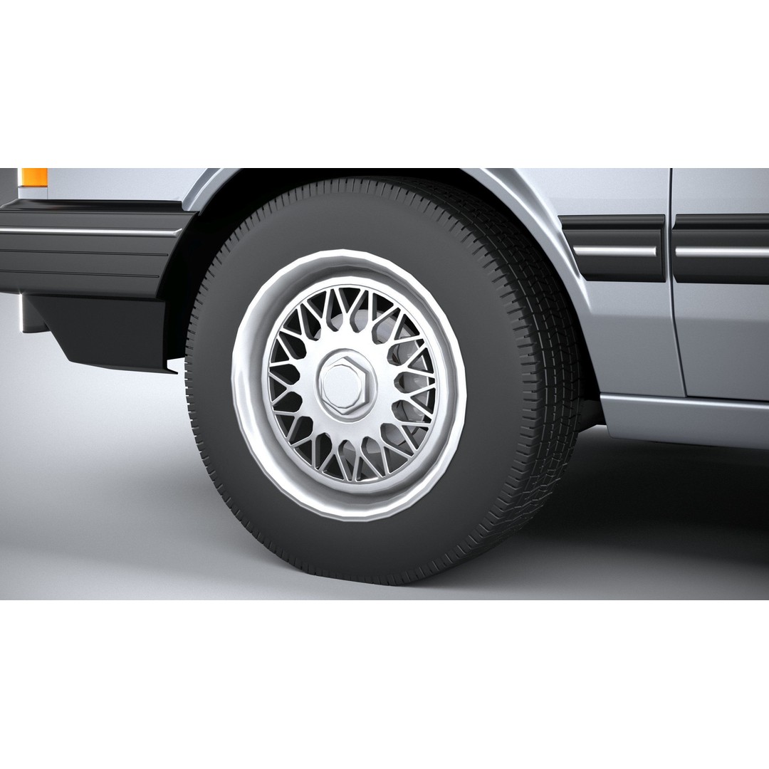 1980 Generic Sedan 3D Model – High Poly Car Asset, FBX, OBJ - View 18