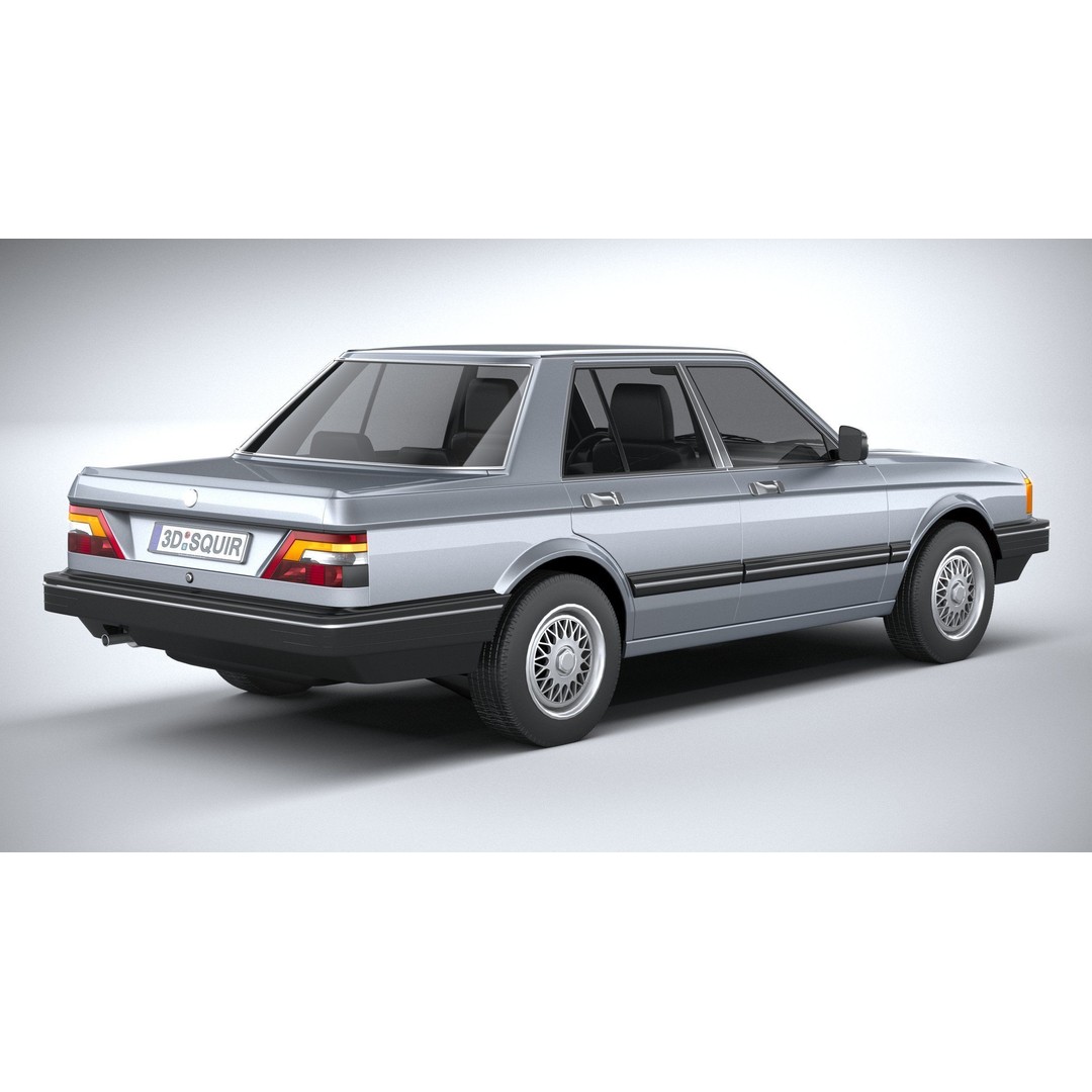 1980 Generic Sedan 3D Model – High Poly Car Asset, FBX, OBJ - View 19