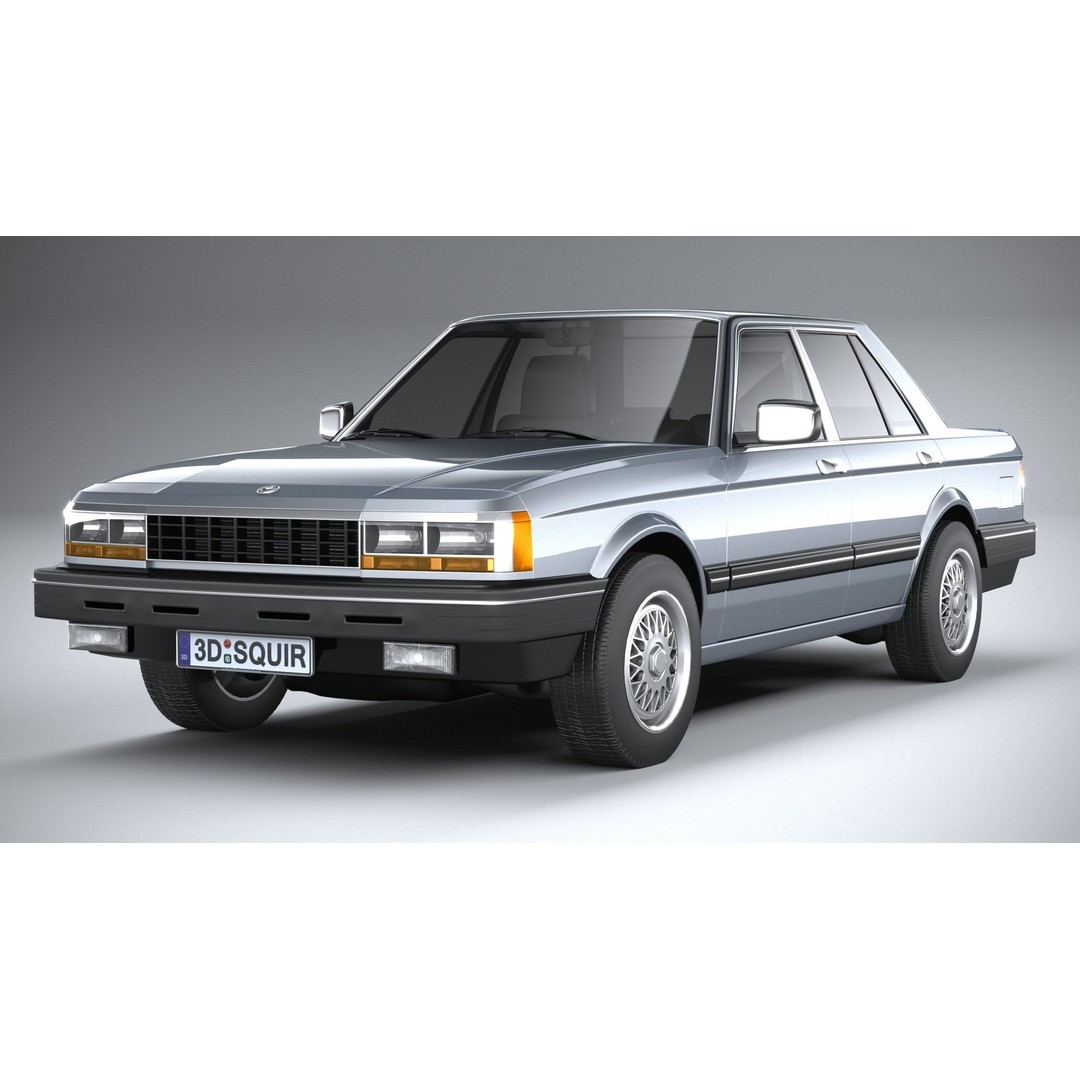 1980 Generic Sedan 3D Model – High Poly Car Asset, FBX, OBJ - View 4