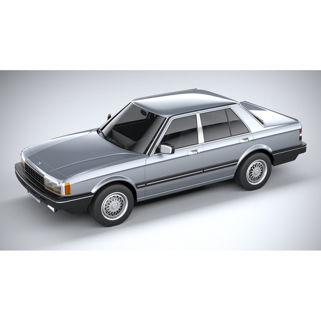 1980 Generic Sedan 3D Model – High Poly Car Asset, FBX, OBJ - View 9
