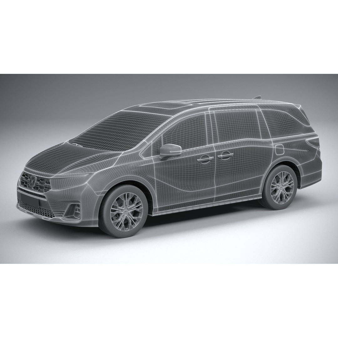 Honda Odyssey 2025 3D Model – High Poly Car Asset, FBX, OBJ - View 28