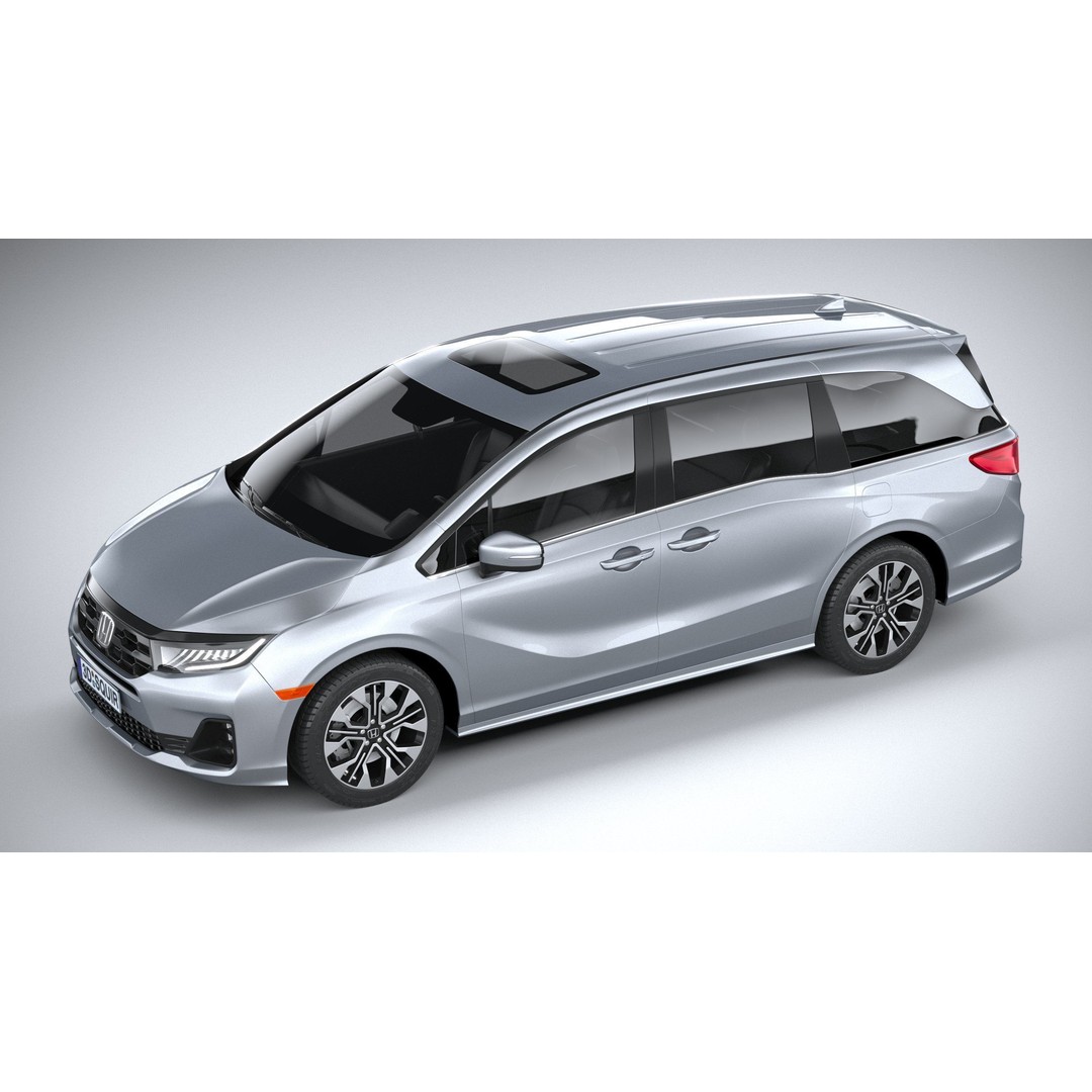 Honda Odyssey 2025 3D Model – High Poly Car Asset, FBX, OBJ - View 9