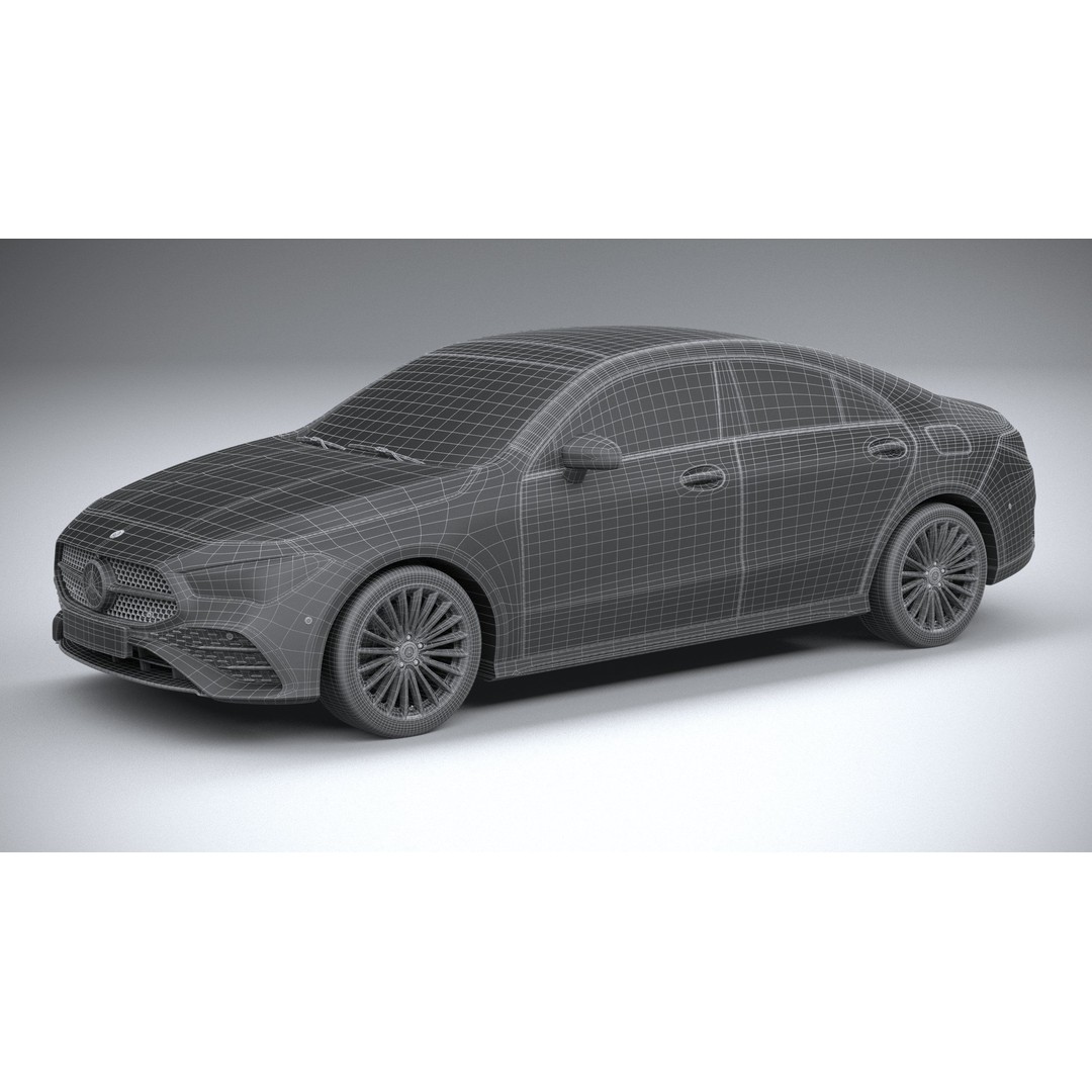 Mercedes-Benz CLA 2024 3D Model – High Poly Car Asset, FBX, OBJ