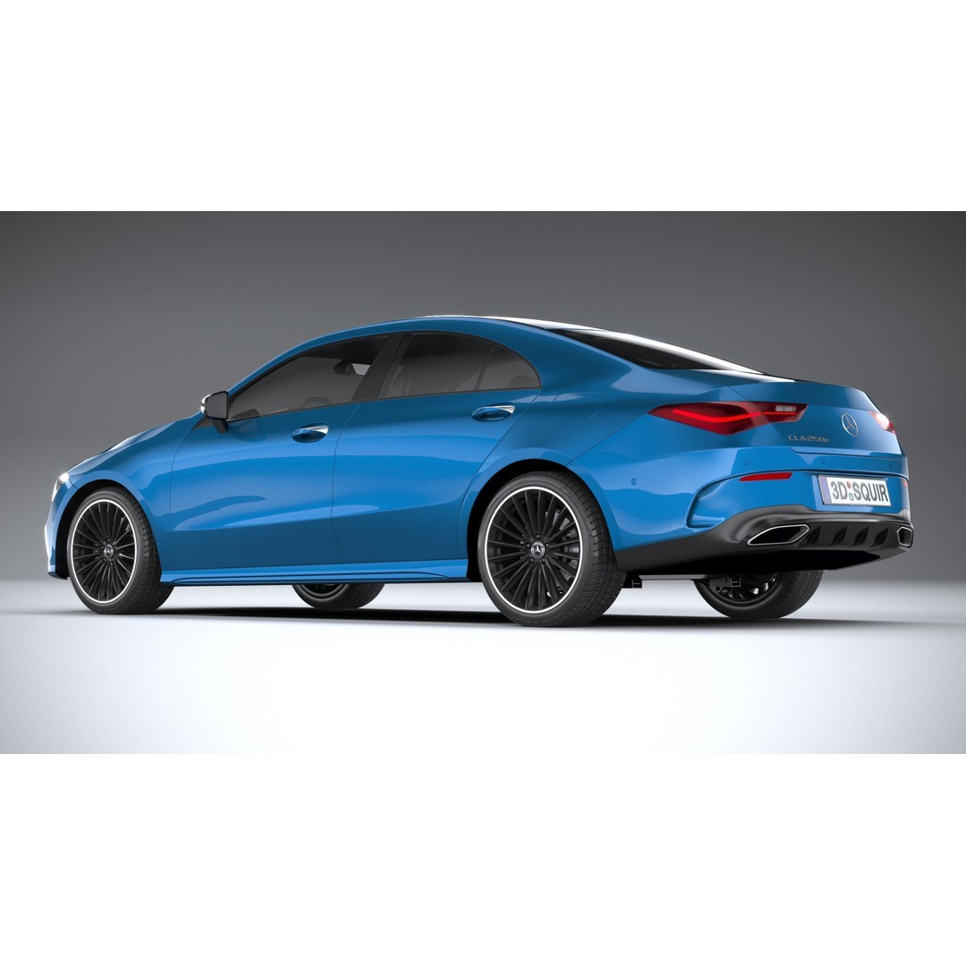Mercedes-Benz CLA 2024 3D Model – High Poly Car Asset, FBX, OBJ - View 13