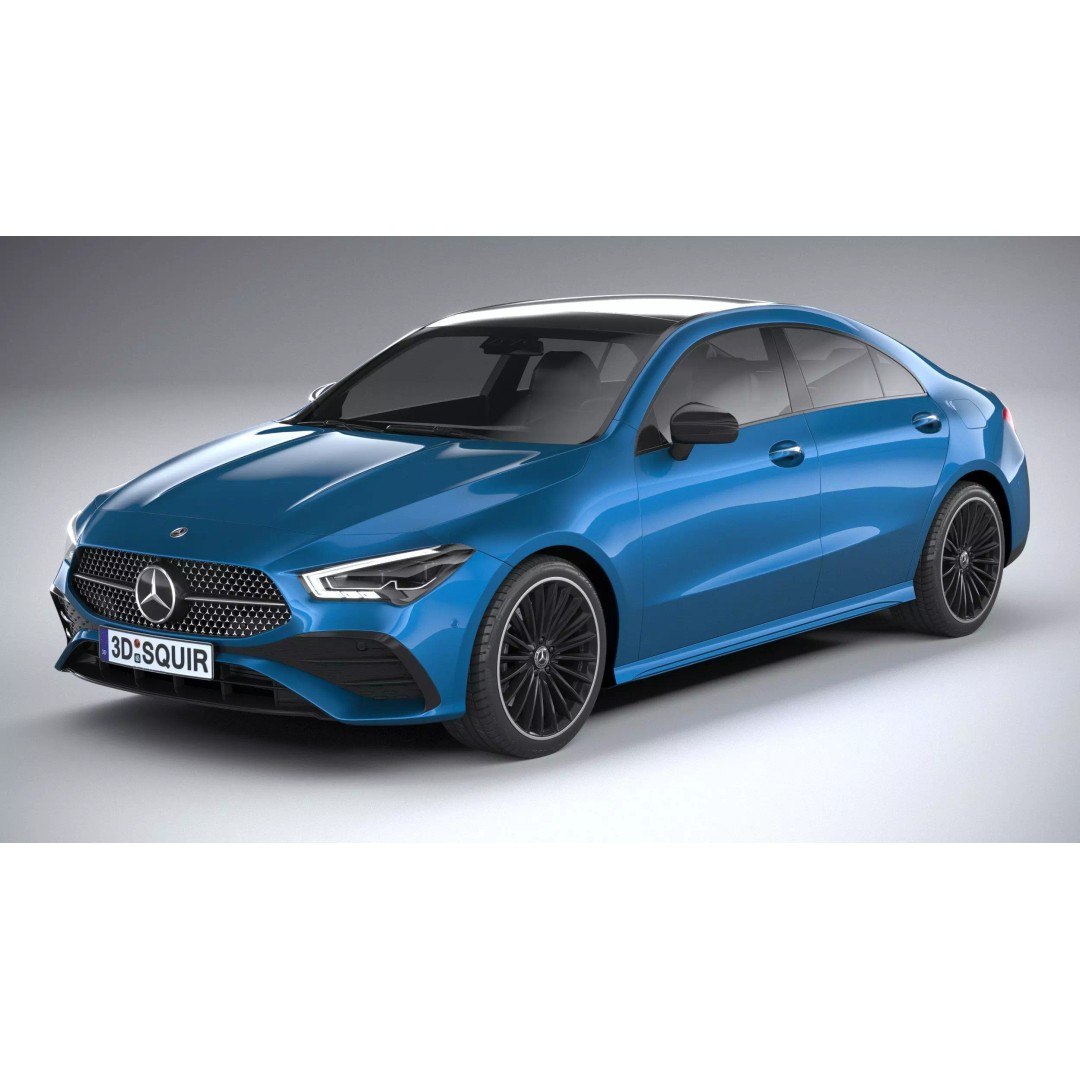 Mercedes-Benz CLA 2024 3D Model – High Poly Car Asset, FBX, OBJ - View 2