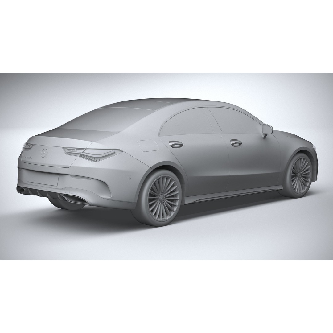 Mercedes-Benz CLA 2024 3D Model – High Poly Car Asset, FBX, OBJ - View 22