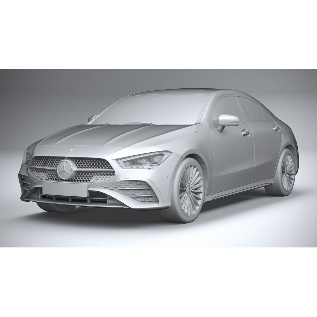 Mercedes-Benz CLA 2024 3D Model – High Poly Car Asset, FBX, OBJ - View 23