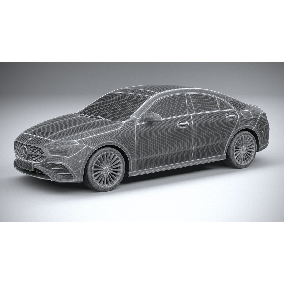 Mercedes-Benz CLA 2024 3D Model – High Poly Car Asset, FBX, OBJ - View 29
