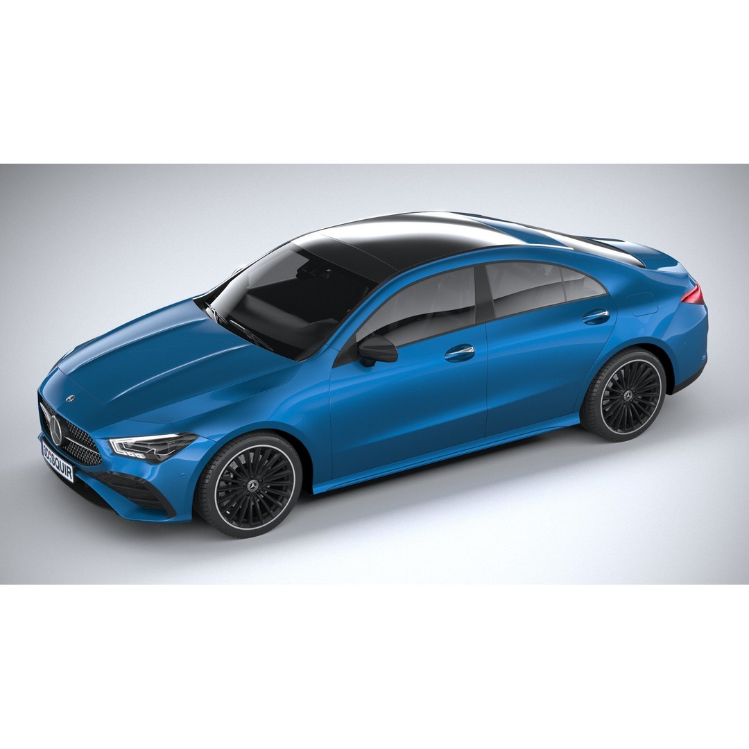 Mercedes-Benz CLA 2024 3D Model – High Poly Car Asset, FBX, OBJ - View 3