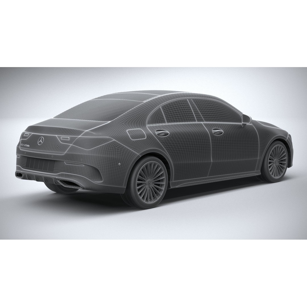 Mercedes-Benz CLA 2024 3D Model – High Poly Car Asset, FBX, OBJ - View 30