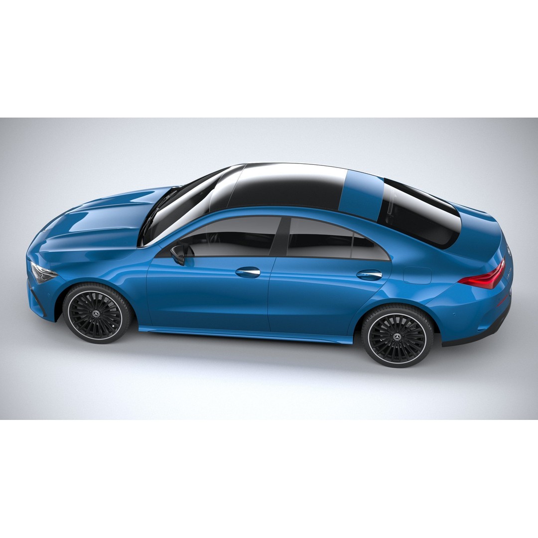 Mercedes-Benz CLA 2024 3D Model – High Poly Car Asset, FBX, OBJ - View 4