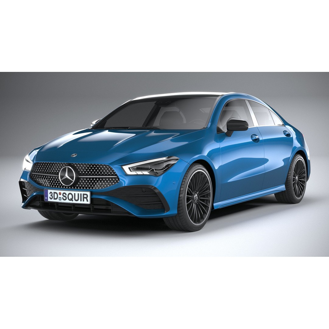 Mercedes-Benz CLA 2024 3D Model – High Poly Car Asset, FBX, OBJ - View 9