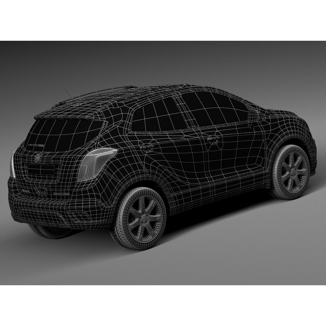 Buick Encore 3D Model – Compact SUV, Game Ready, FBX, Blender