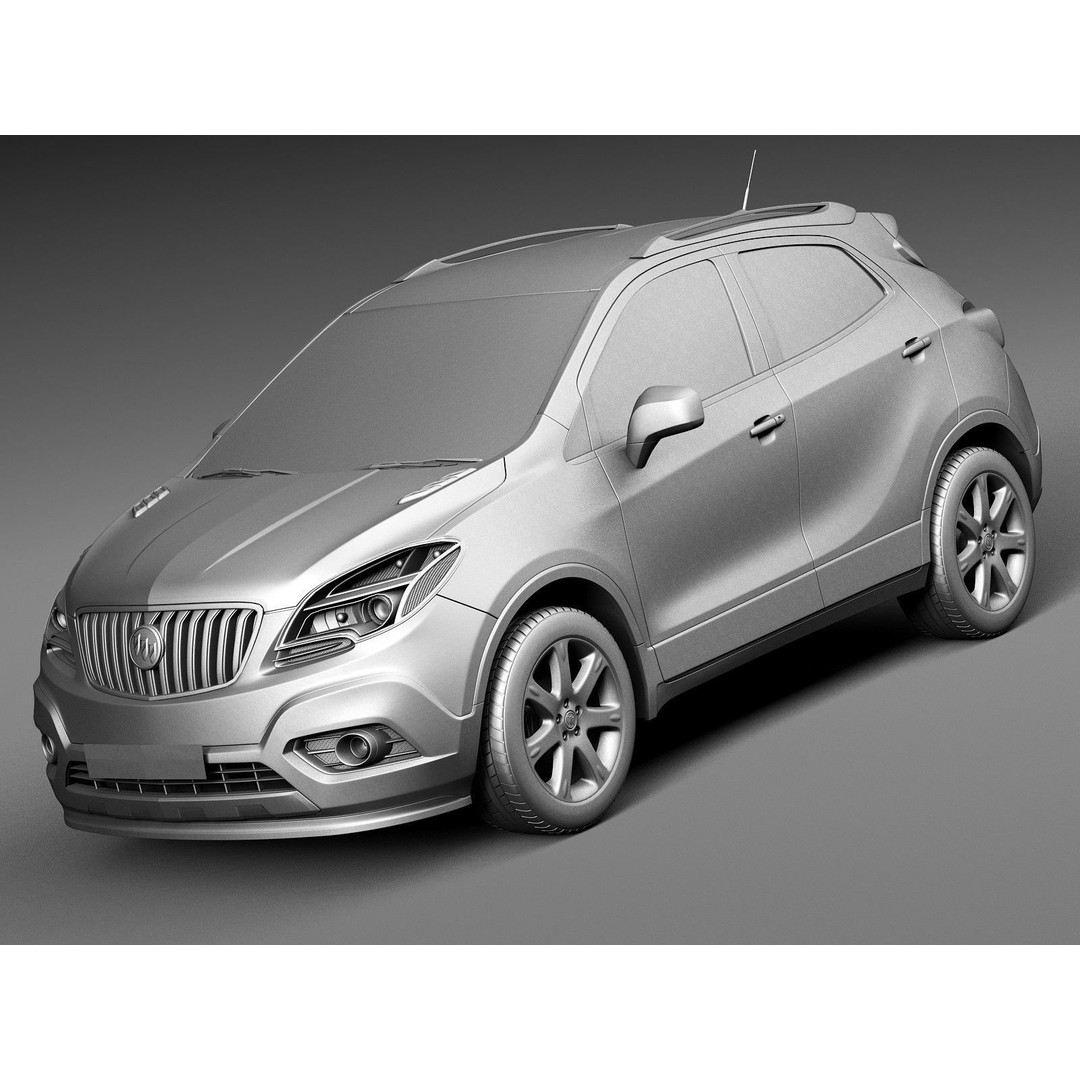 Buick Encore 3D Model – Compact SUV, Game Ready, FBX, Blender - View 10