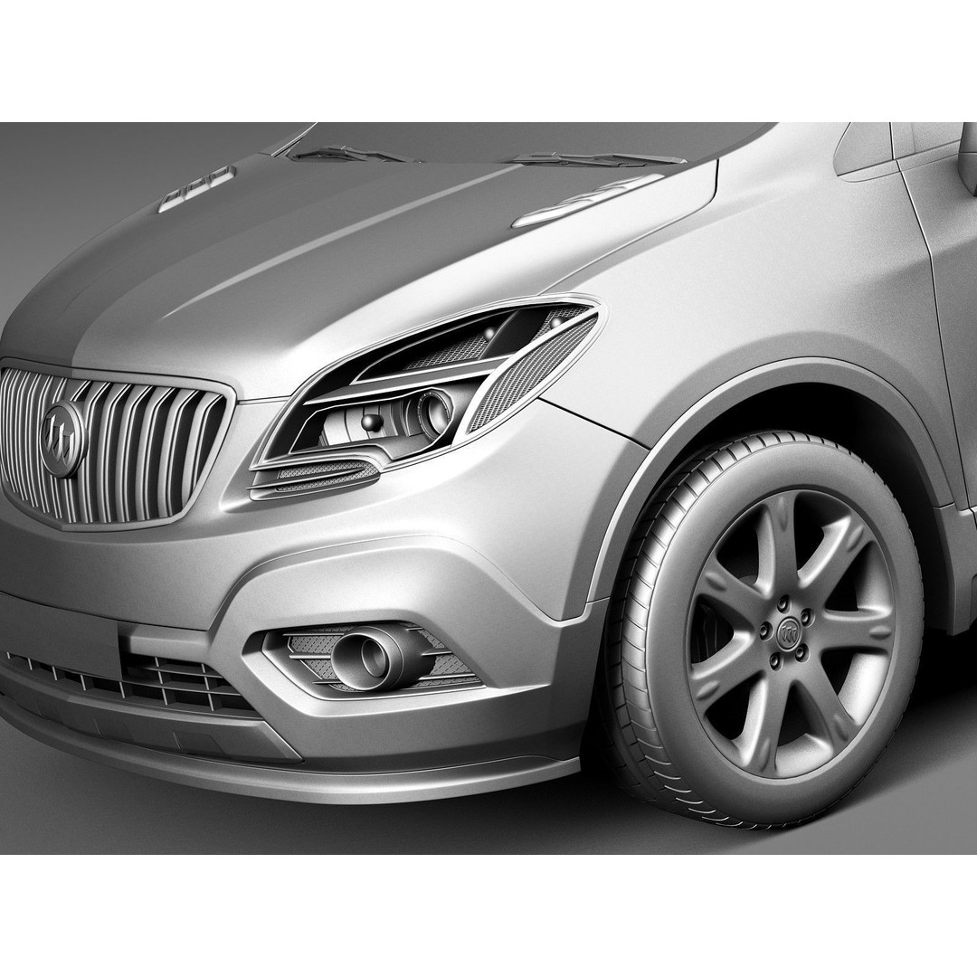 Buick Encore 3D Model – Compact SUV, Game Ready, FBX, Blender - View 11