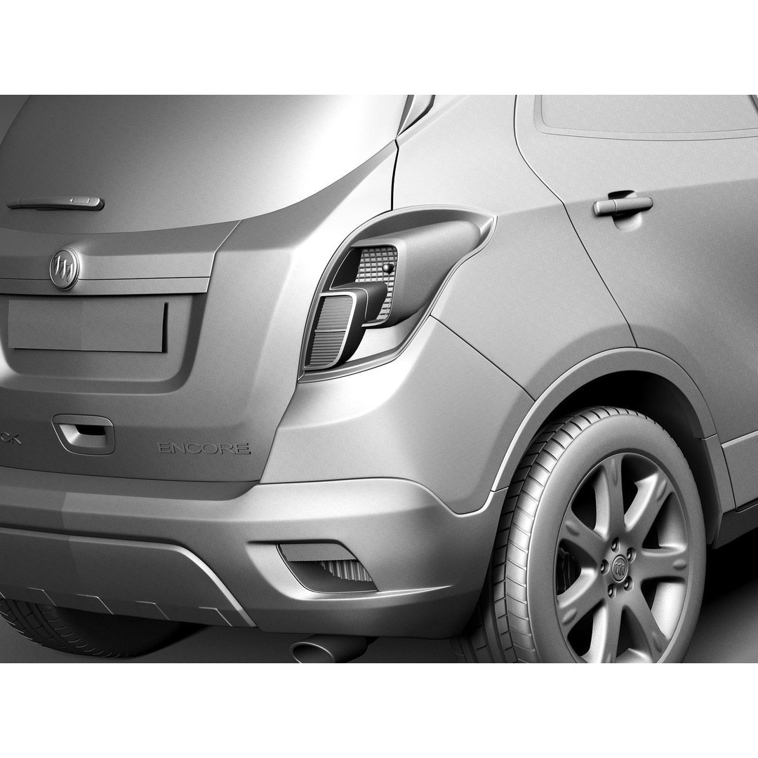 Buick Encore 3D Model – Compact SUV, Game Ready, FBX, Blender - View 12
