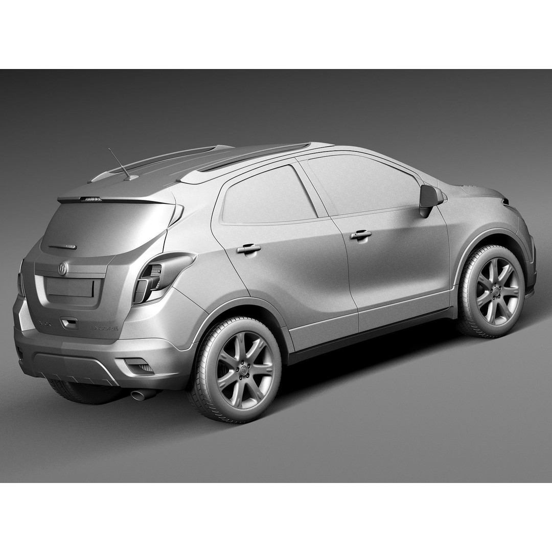 Buick Encore 3D Model – Compact SUV, Game Ready, FBX, Blender - View 13