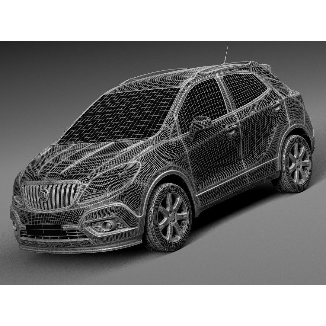 Buick Encore 3D Model – Compact SUV, Game Ready, FBX, Blender - View 14