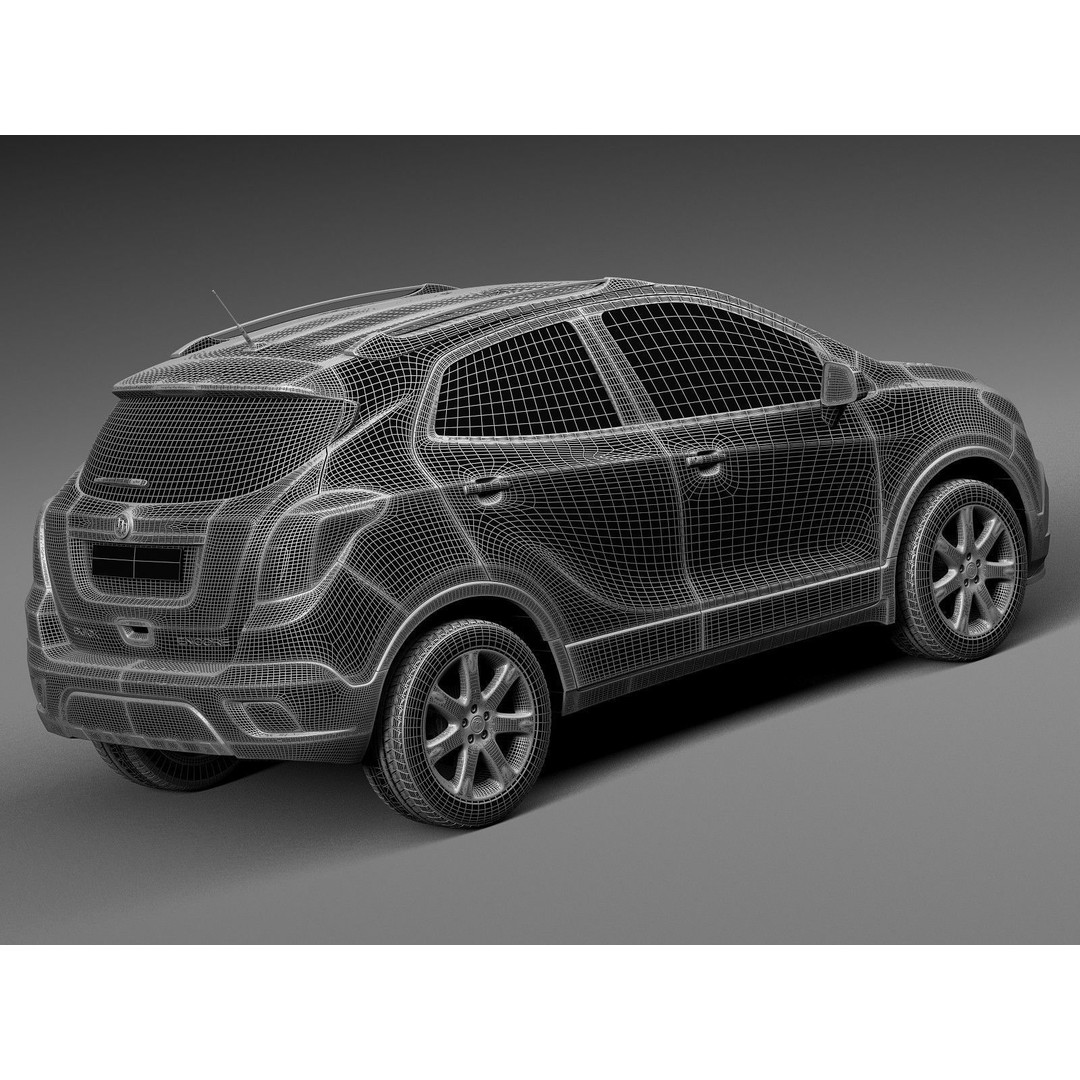Buick Encore 3D Model – Compact SUV, Game Ready, FBX, Blender - View 15