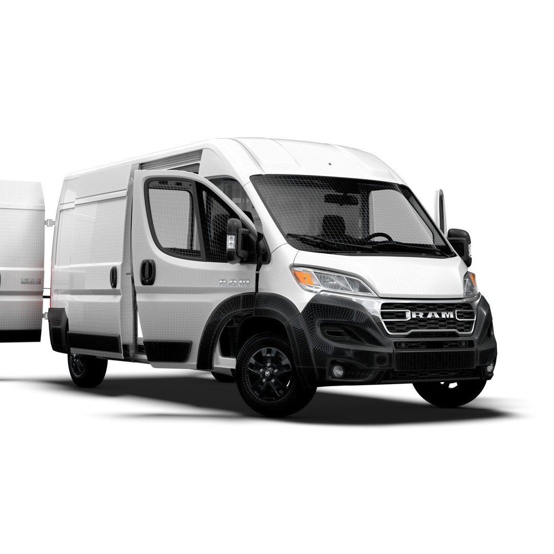 RAM Promaster Van L3H2 HQ Interior 3D Model – High Poly Vehicle Asset, FBX - View 16