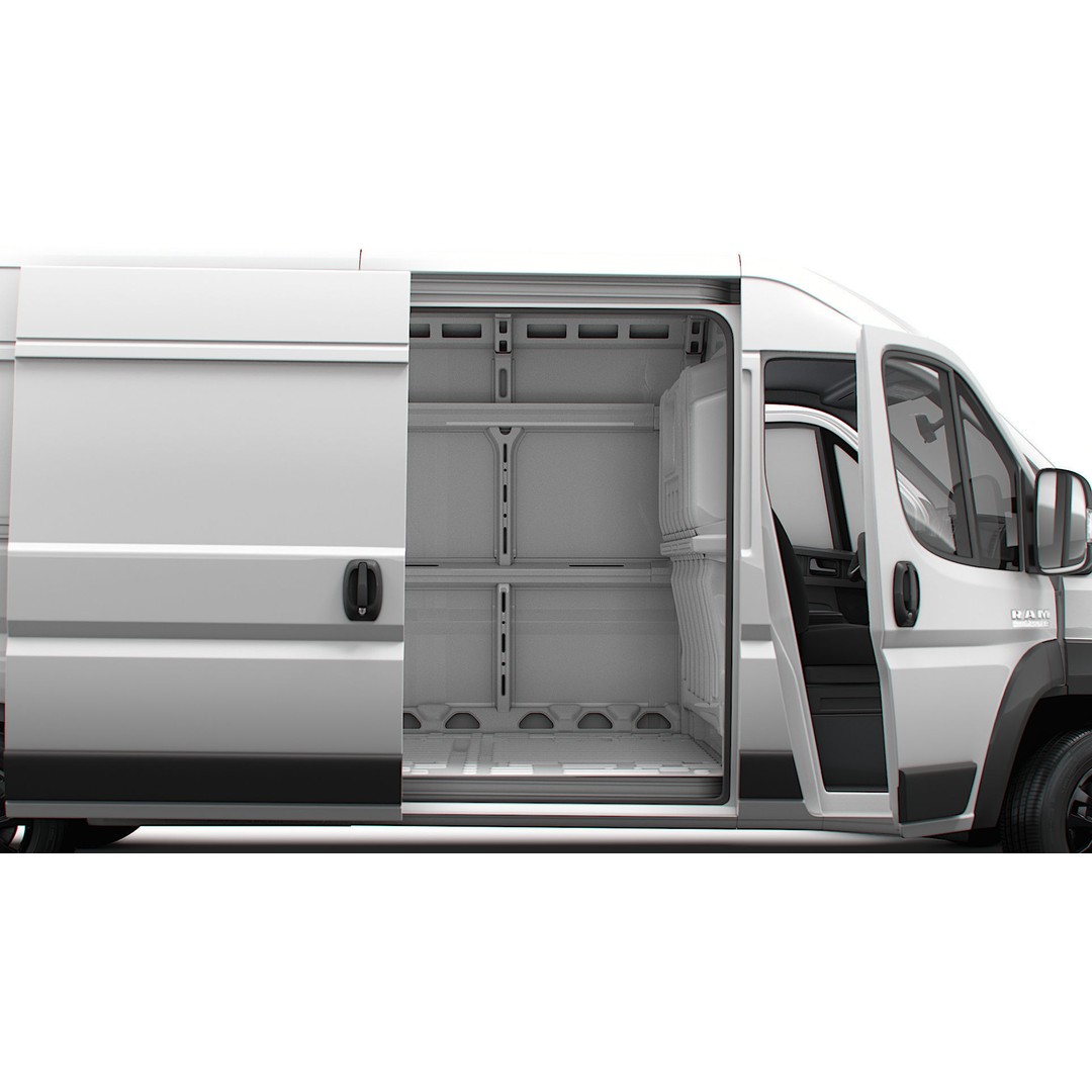 RAM Promaster Van L3H2 HQ Interior 3D Model – High Poly Vehicle Asset, FBX - View 3