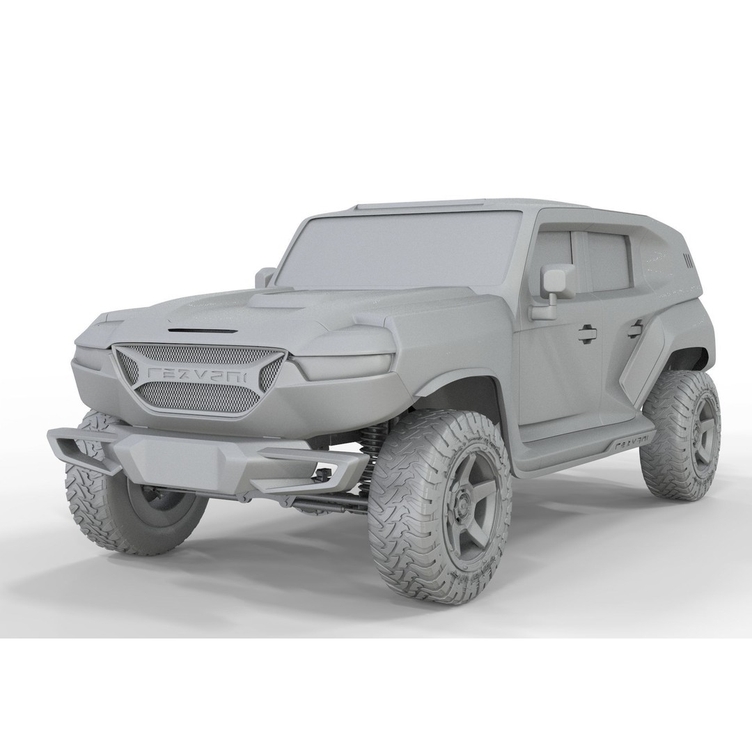 2020 Rezvani Tank X 3D Model – High Poly Offroad SUV, FBX, Blender - View 14