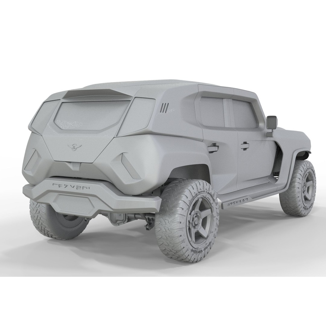 2020 Rezvani Tank X 3D Model – High Poly Offroad SUV, FBX, Blender - View 15