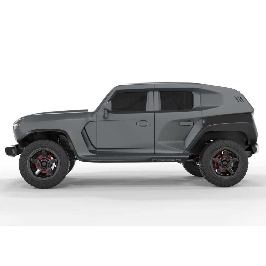 2020 Rezvani Tank X 3D Model – High Poly Offroad SUV, FBX, Blender - View 4