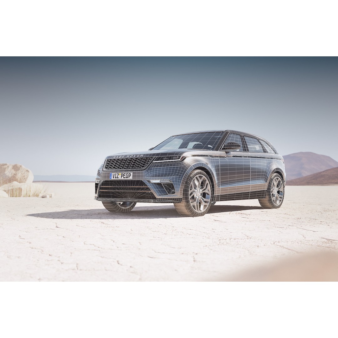 Luxury SUV 3D Model – Unbranded Mid Poly Vehicle for Visualization - View 3