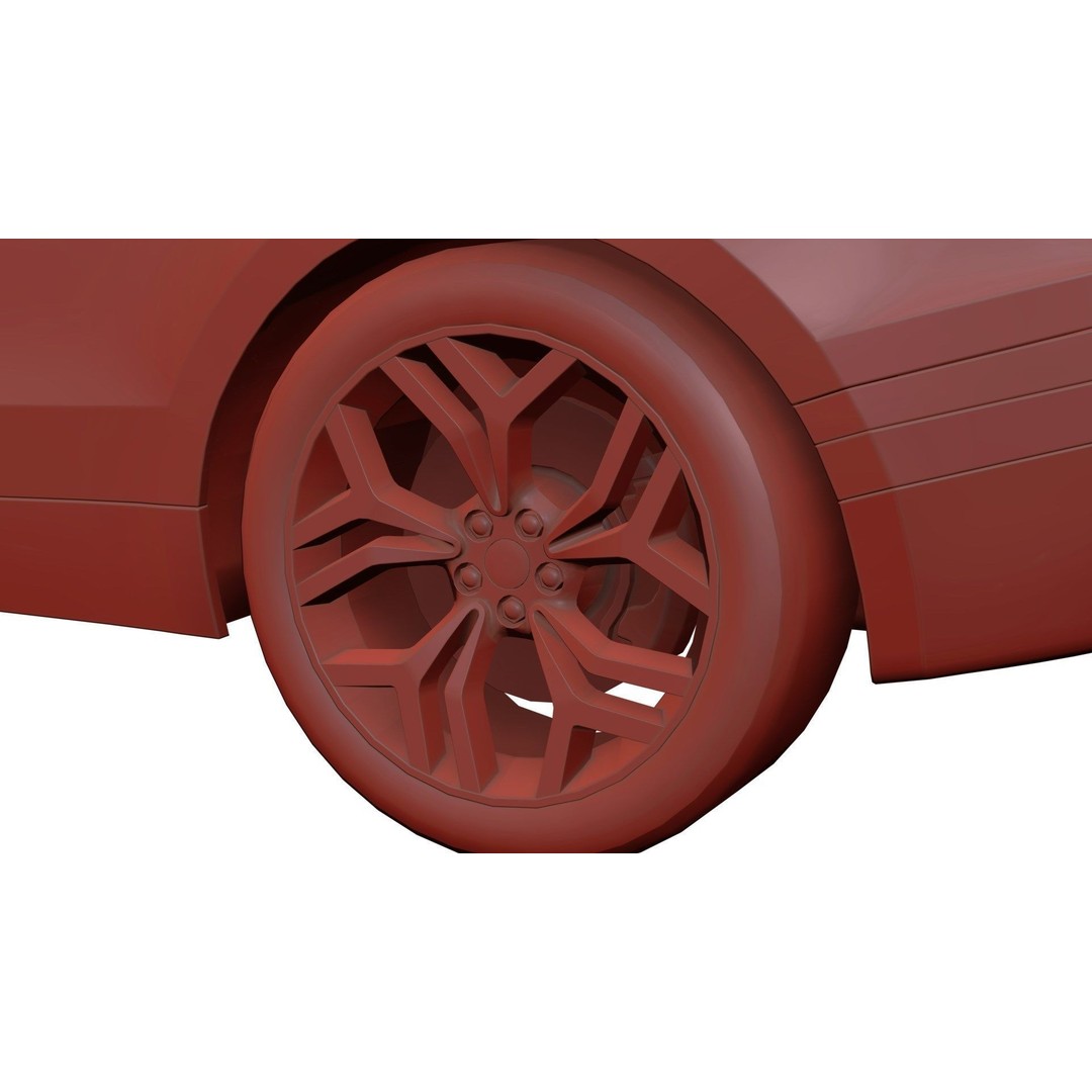 Luxury SUV 3D Model – Unbranded Mid Poly Vehicle for Visualization - View 9