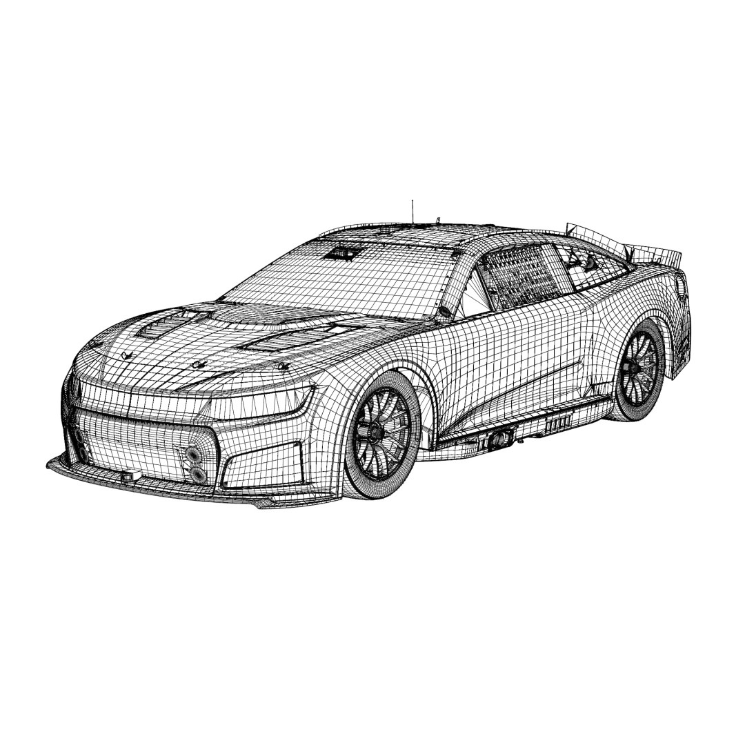 2026 Chevrolet Camaro 3D Model – High Poly Racing Car with PBR Textures - View 19