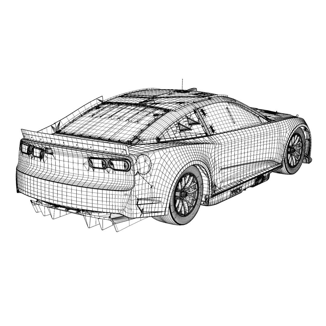 2026 Chevrolet Camaro 3D Model – High Poly Racing Car with PBR Textures - View 20