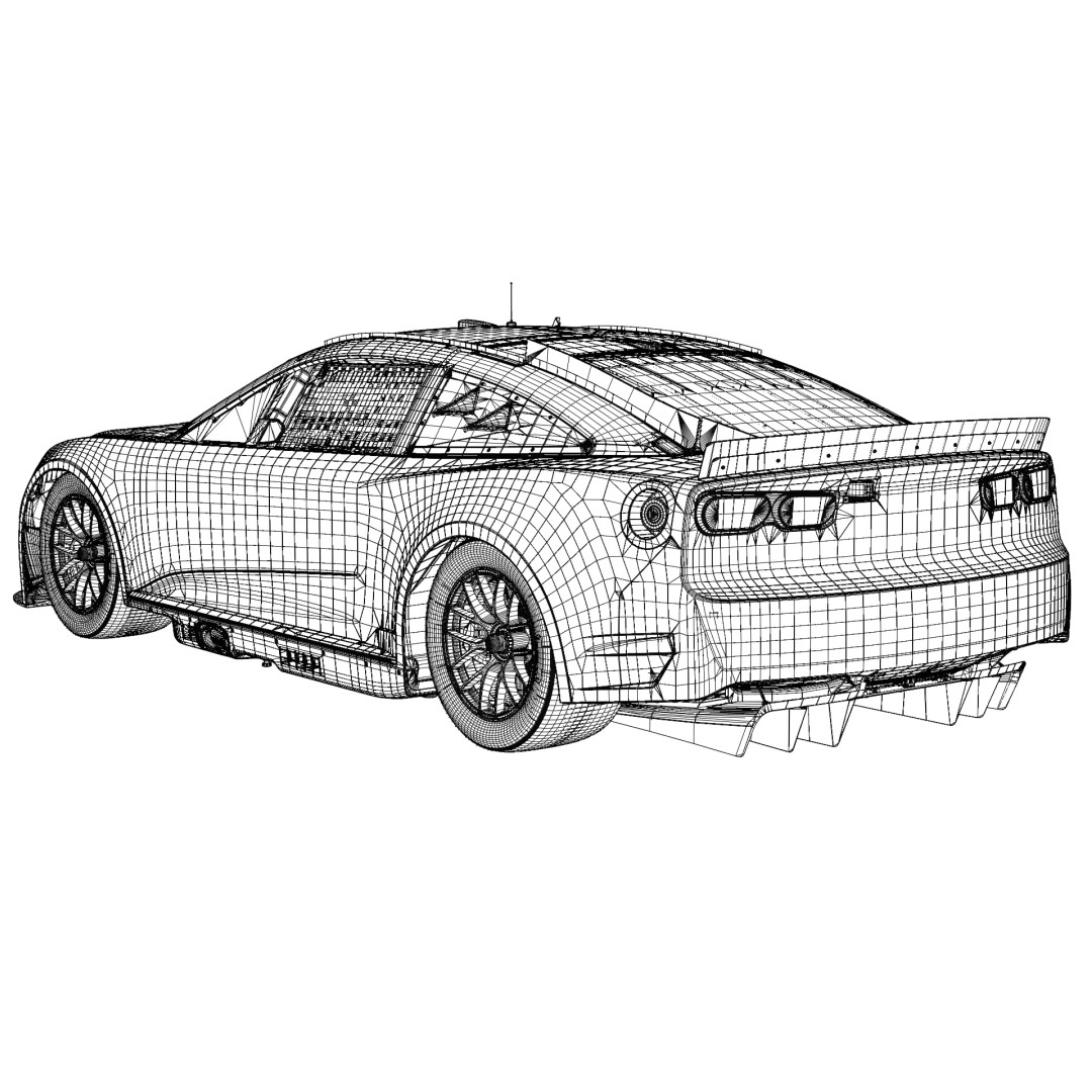 2026 Chevrolet Camaro 3D Model – High Poly Racing Car with PBR Textures - View 26